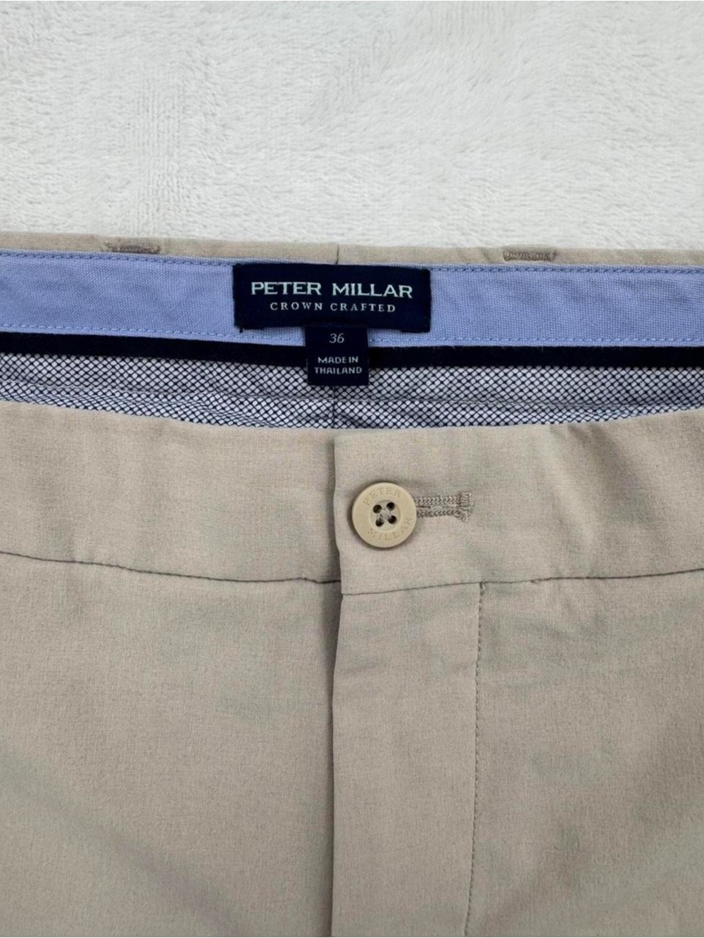 Men’s Peter Miller Crown Crafted Surge Performance Shorts Taupe Size 36 - Picture 2 of 7
